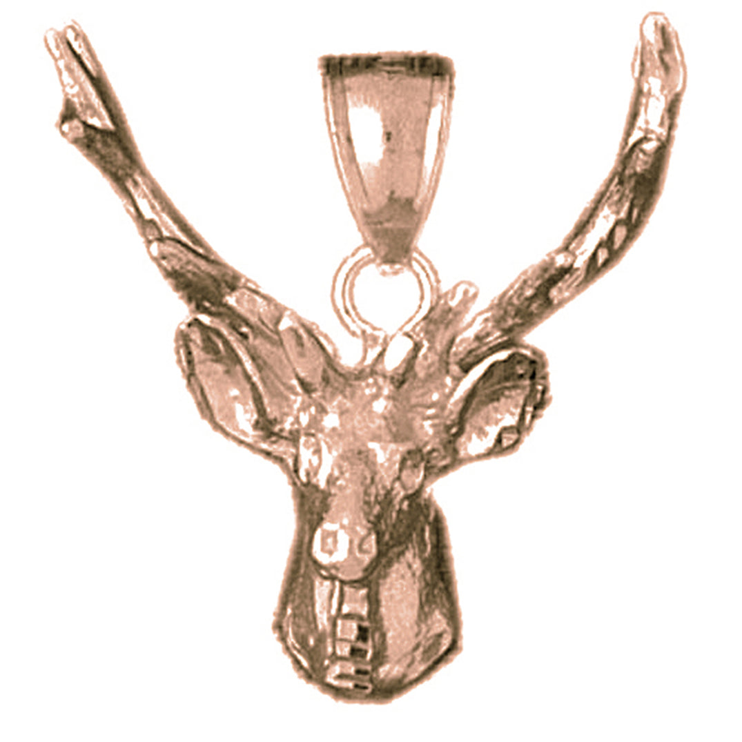 10K, 14K or 18K Gold Deer Pendant