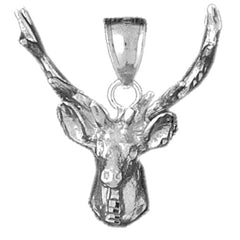 10K, 14K or 18K Gold Deer Pendant
