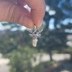 14K or 18K Gold Deer Pendant