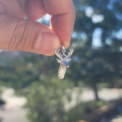 14K or 18K Gold Deer Pendant