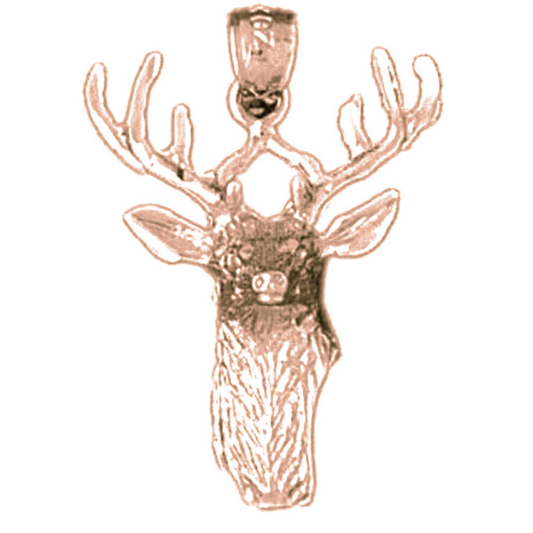 14K or 18K Gold Deer Pendant