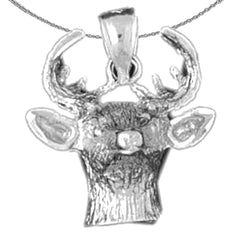 Hirschanhänger aus 10 Karat, 14 Karat oder 18 Karat Gold
