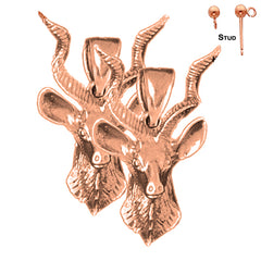 Pendientes de ciervo de oro de 14 quilates o 18 quilates de 29 mm