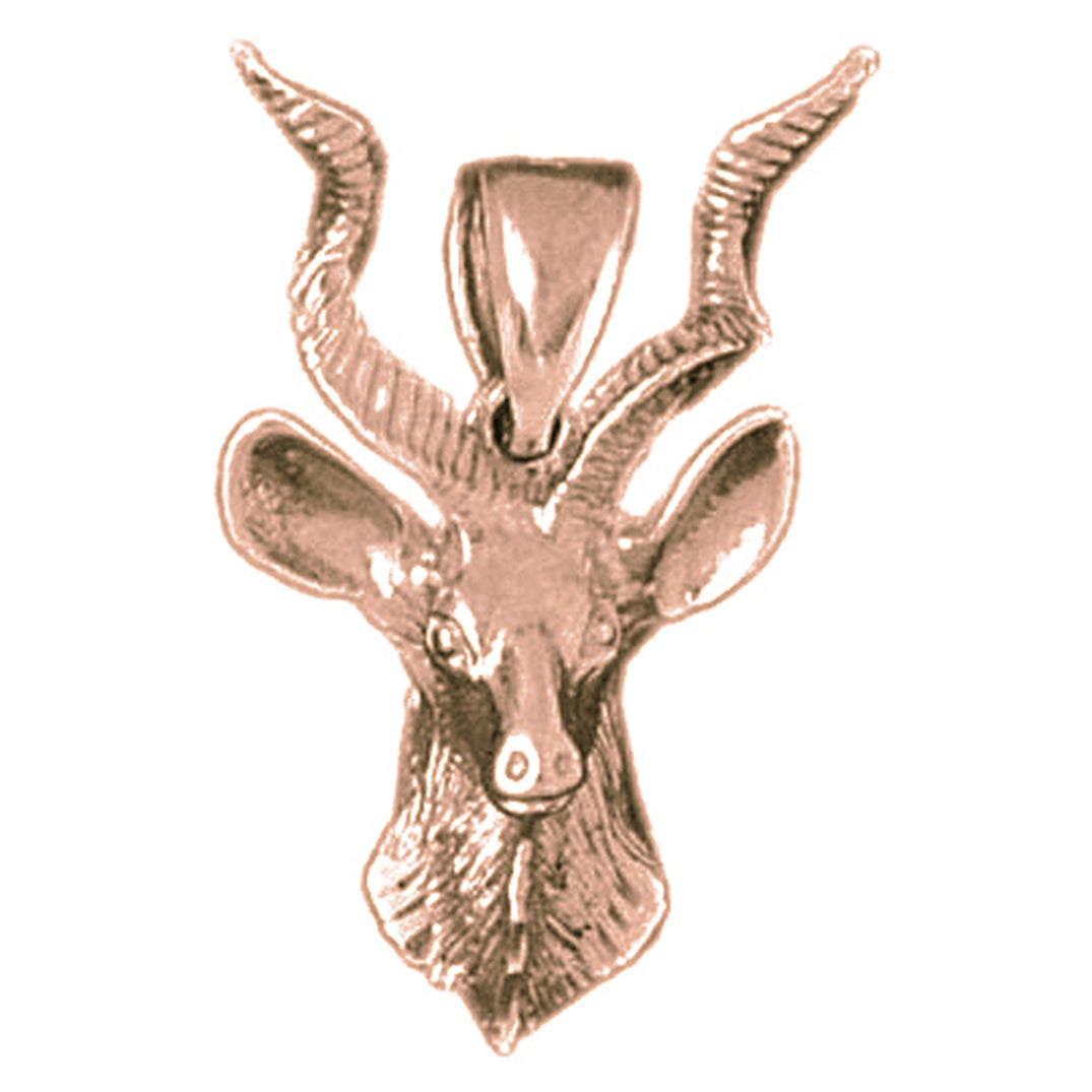 10K, 14K or 18K Gold Deer Pendant