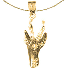 10K, 14K or 18K Gold Deer Pendant