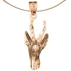 10K, 14K or 18K Gold Deer Pendant
