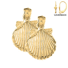 14K or 18K Gold Shell Earrings