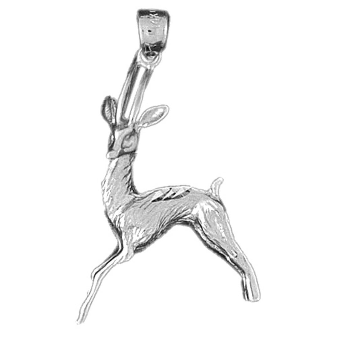10K, 14K or 18K Gold Deer Pendant