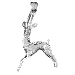 10K, 14K or 18K Gold Deer Pendant