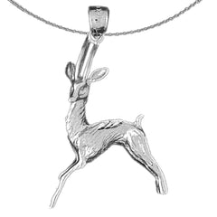 Hirschanhänger aus 10 Karat, 14 Karat oder 18 Karat Gold