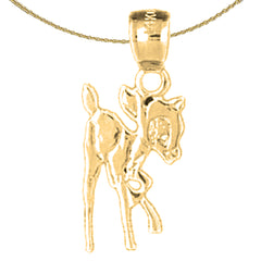 14K or 18K Gold Deer Pendant