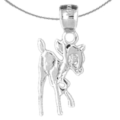 14K or 18K Gold Deer Pendant