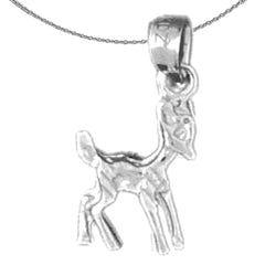 14K or 18K Gold Deer Pendant