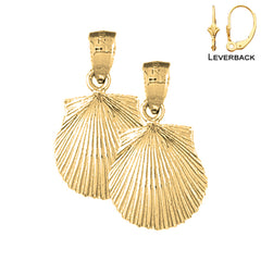 14K or 18K Gold Shell Earrings