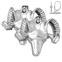 14K or 18K Gold Ram Earrings