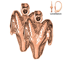 14K or 18K Gold Ram Earrings