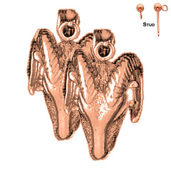 14K or 18K Gold Ram Earrings