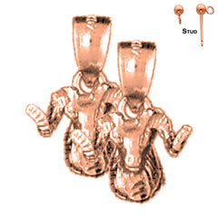 14K or 18K Gold Ram Earrings