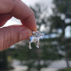 10K, 14K or 18K Gold 3D Ram Pendant