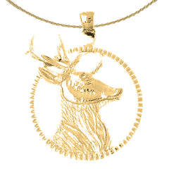 10K, 14K or 18K Gold Deer Pendant