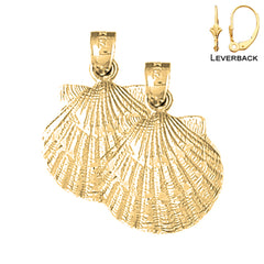 14K or 18K Gold Shell Earrings