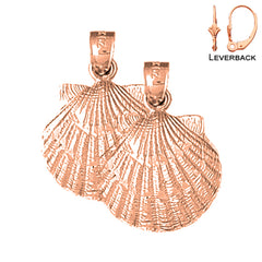14K or 18K Gold Shell Earrings