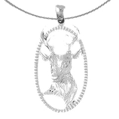 Hirschanhänger aus 10 Karat, 14 Karat oder 18 Karat Gold