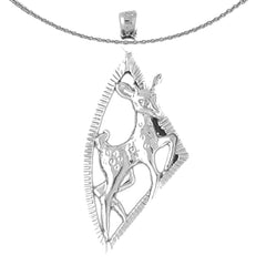 10K, 14K or 18K Gold Deer Pendant