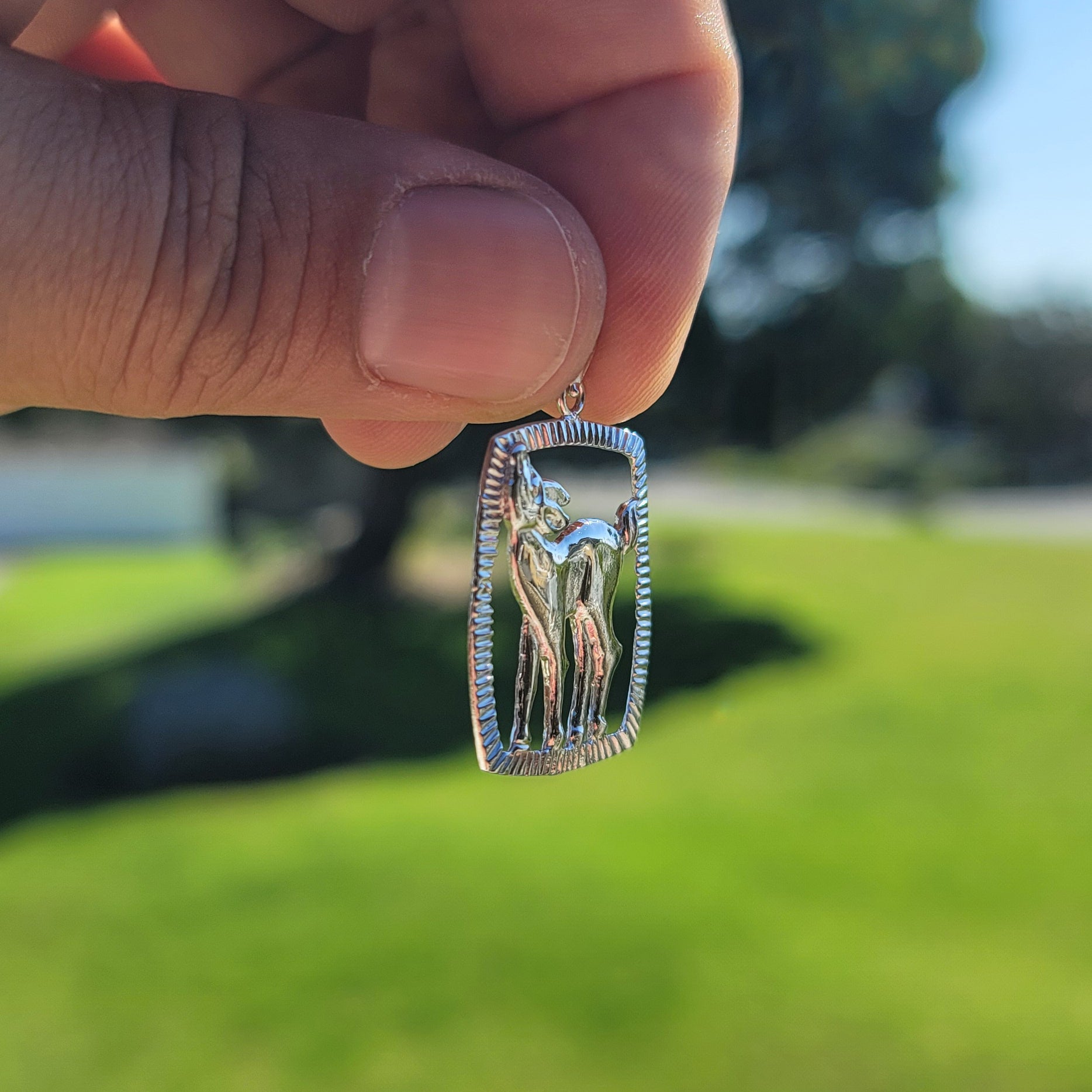 10K, 14K or 18K Gold Deer Pendant