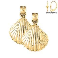 14K or 18K Gold Shell Earrings