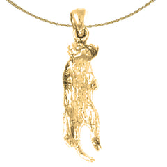 10K, 14K or 18K Gold 3D Meerkat Pendant