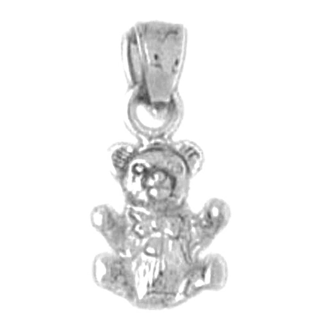 14K or 18K Gold 3D Teddy Bear Pendant