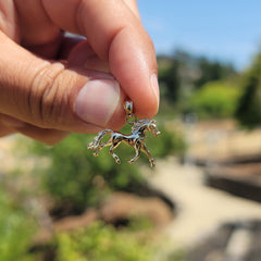 10K, 14K or 18K Gold 3D Mustang Pendant