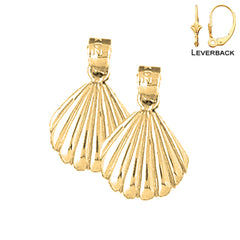 14K or 18K Gold Shell Earrings