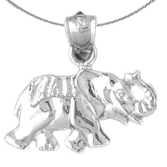 10K, 14K or 18K Gold Elephant Pendant