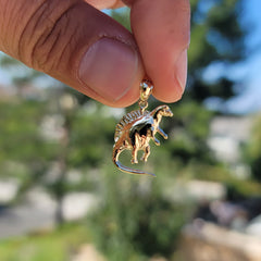 14K or 18K Gold Spinosaurus Dinosaur Pendant