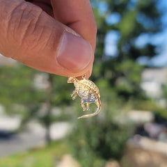 14K or 18K Gold Spinosaurus Dinosaur Pendant