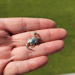 14K or 18K Gold Spinosaurus Dinosaur Pendant