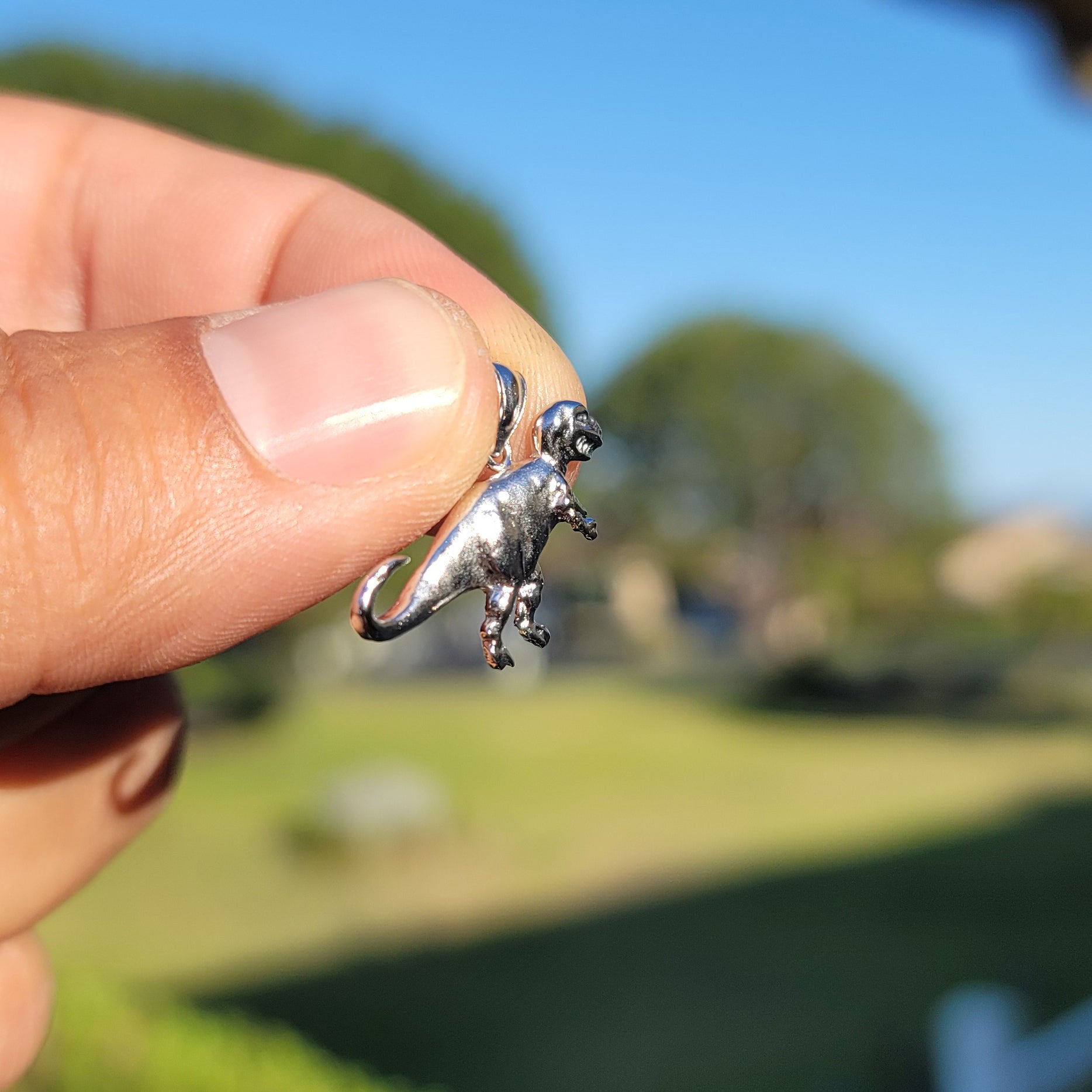 14K or 18K Gold T-Rex Dinosaur Pendant