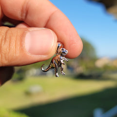 14K or 18K Gold T-Rex Dinosaur Pendant