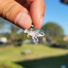 14K or 18K Gold T-Rex Dinosaur Pendant