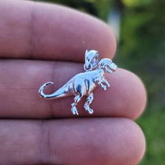 14K or 18K Gold T-Rex Dinosaur Pendant