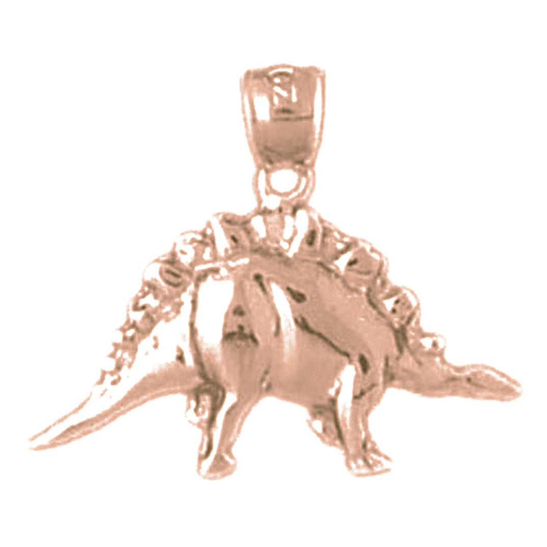 14K or 18K Gold Stegosaurus Dinosaur Pendant