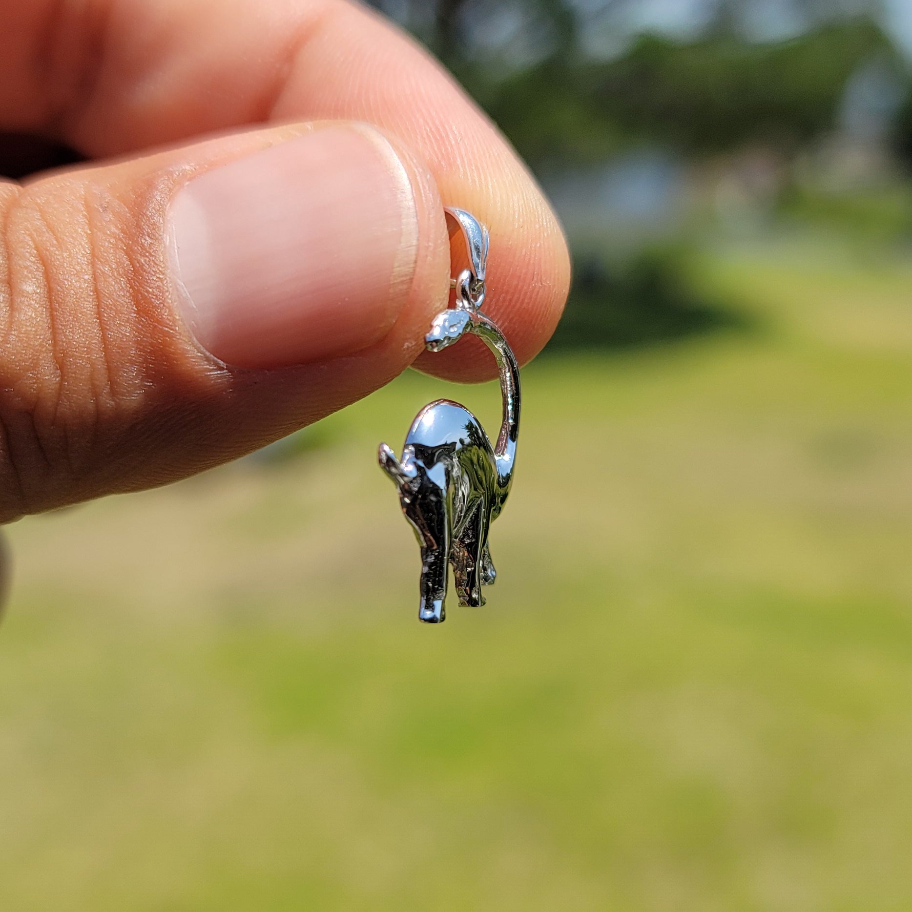 14K or 18K Gold Brontosaurus Dinosaur Pendant