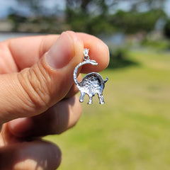 14K or 18K Gold Brontosaurus Dinosaur Pendant