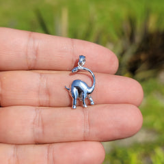 14K or 18K Gold Brontosaurus Dinosaur Pendant