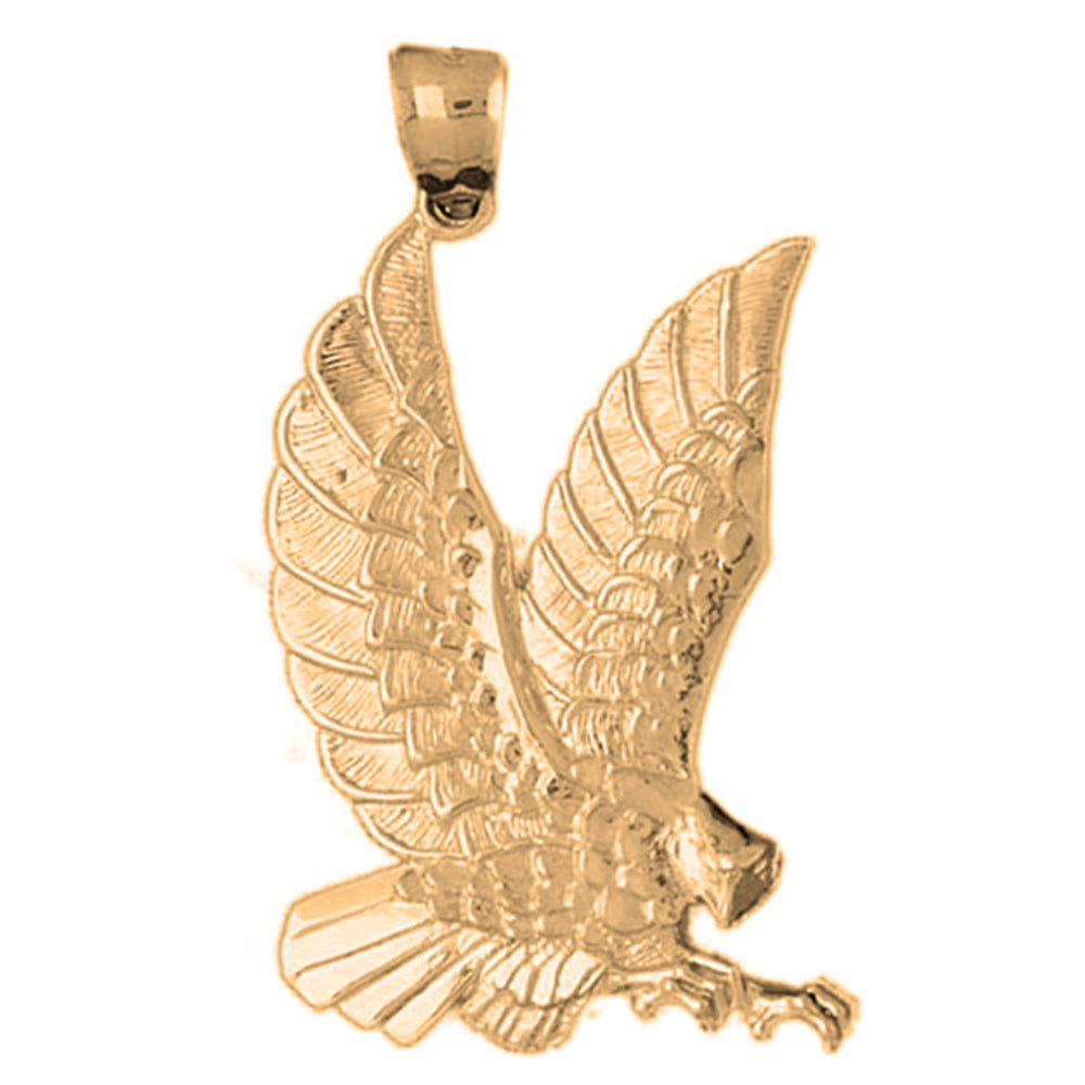 10K, 14K or 18K Gold Eagle Pendant