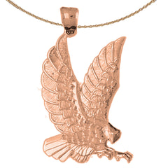 Colgante de águila de oro de 10K, 14K o 18K