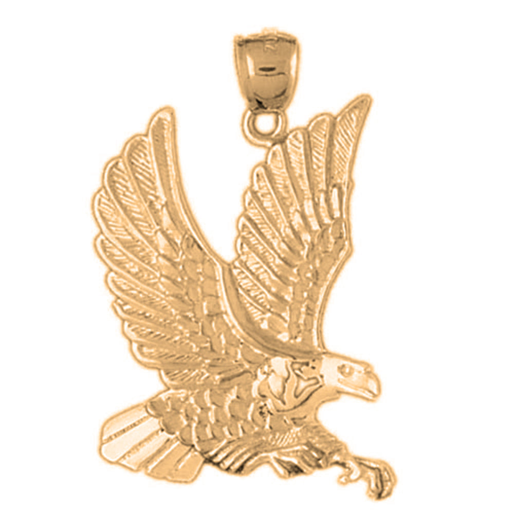 10K, 14K or 18K Gold Eagle Pendant