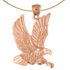 Colgante de águila de oro de 10K, 14K o 18K
